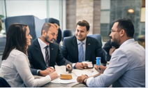 Corporate team meeting