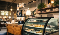 Local cafe counter